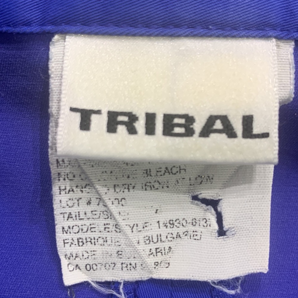 Made in🇧🇬Two Pieces VTG 90’ Royal Blue Cotton Blend Top and Pants Set - Picture 12 of 15